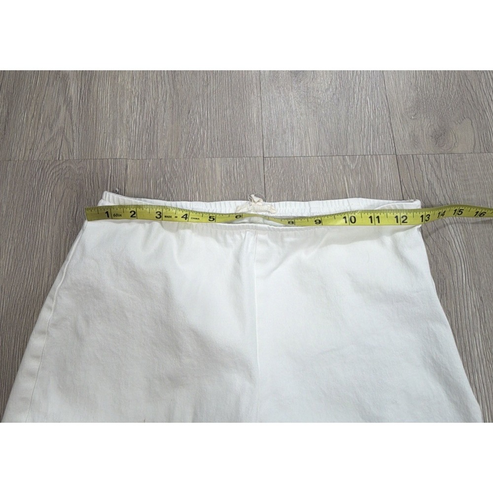 EILEEN FISHER Organic Cotton Ankle Pants In White Petite PP Modern Minimalist - Picture 7 of 11